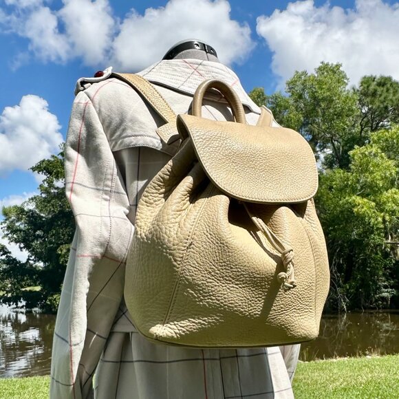 Coach Vintage Sonoma Small Backpack Natural Grain Pebbled Leather 96 Maize 4911 - Picture 5 of 15